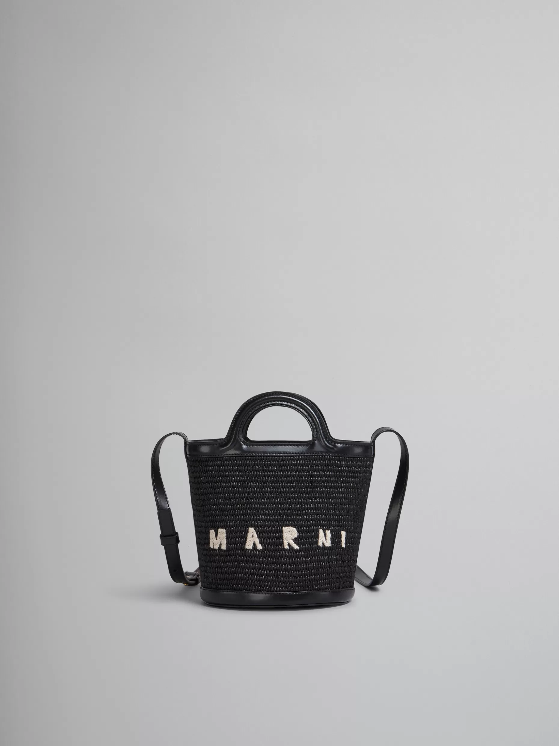 Women Marni Tropicalia Small Bucket Bag Inleather And Raffia