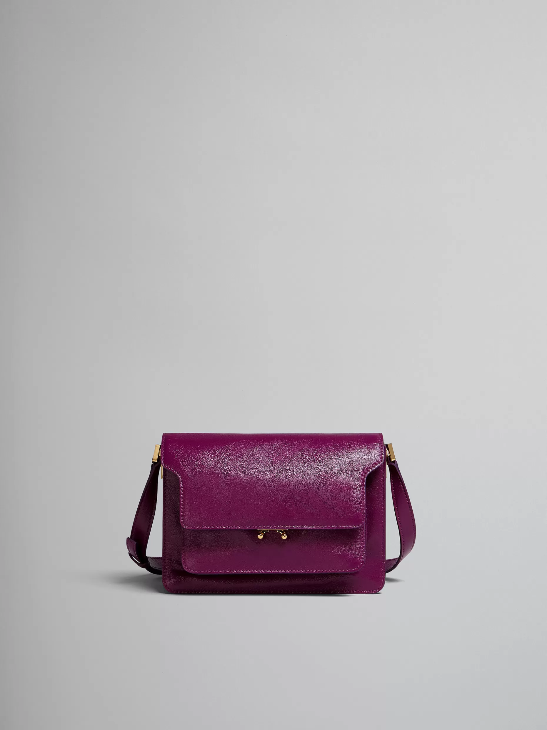 Women Marni Trunk Soft Medium Bag In Purple Leather