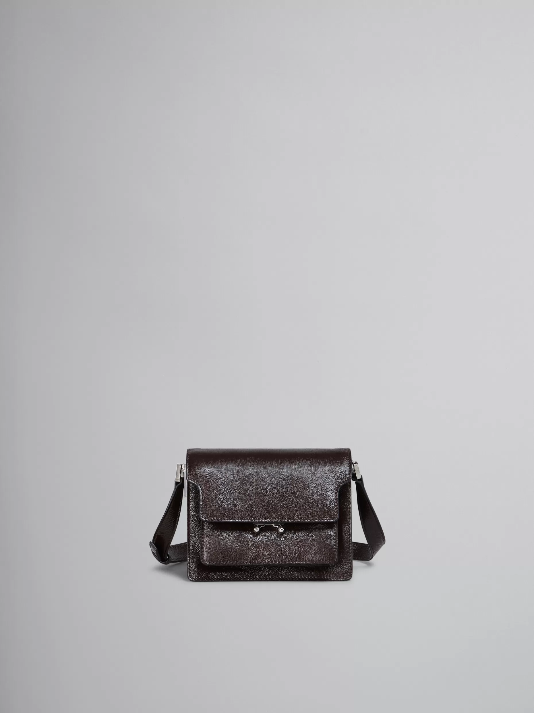 Men Marni Trunk Soft Mini Bag In Brown Leather