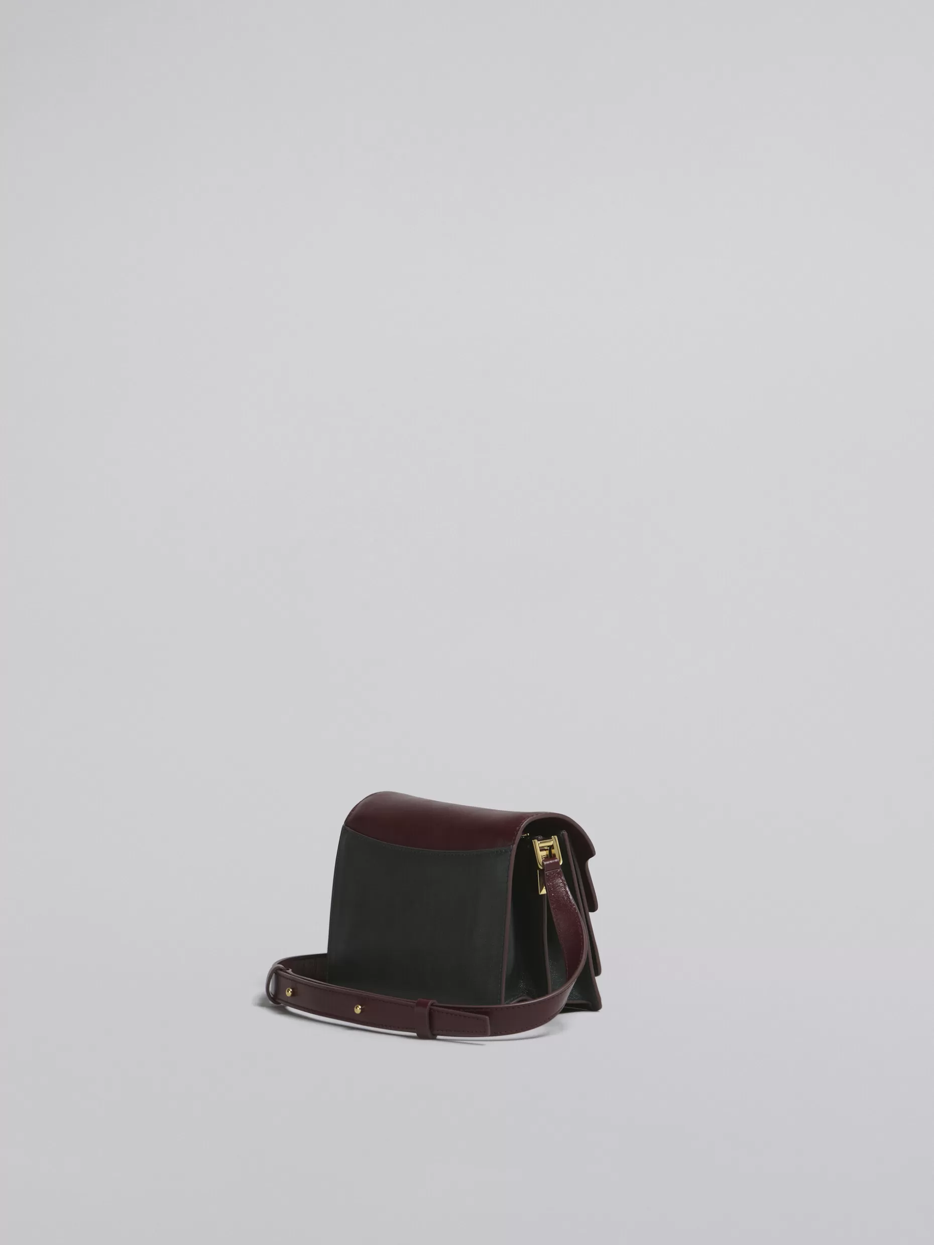 Women Marni Trunk Soft Mini Bag In Green And Burgundy Leather