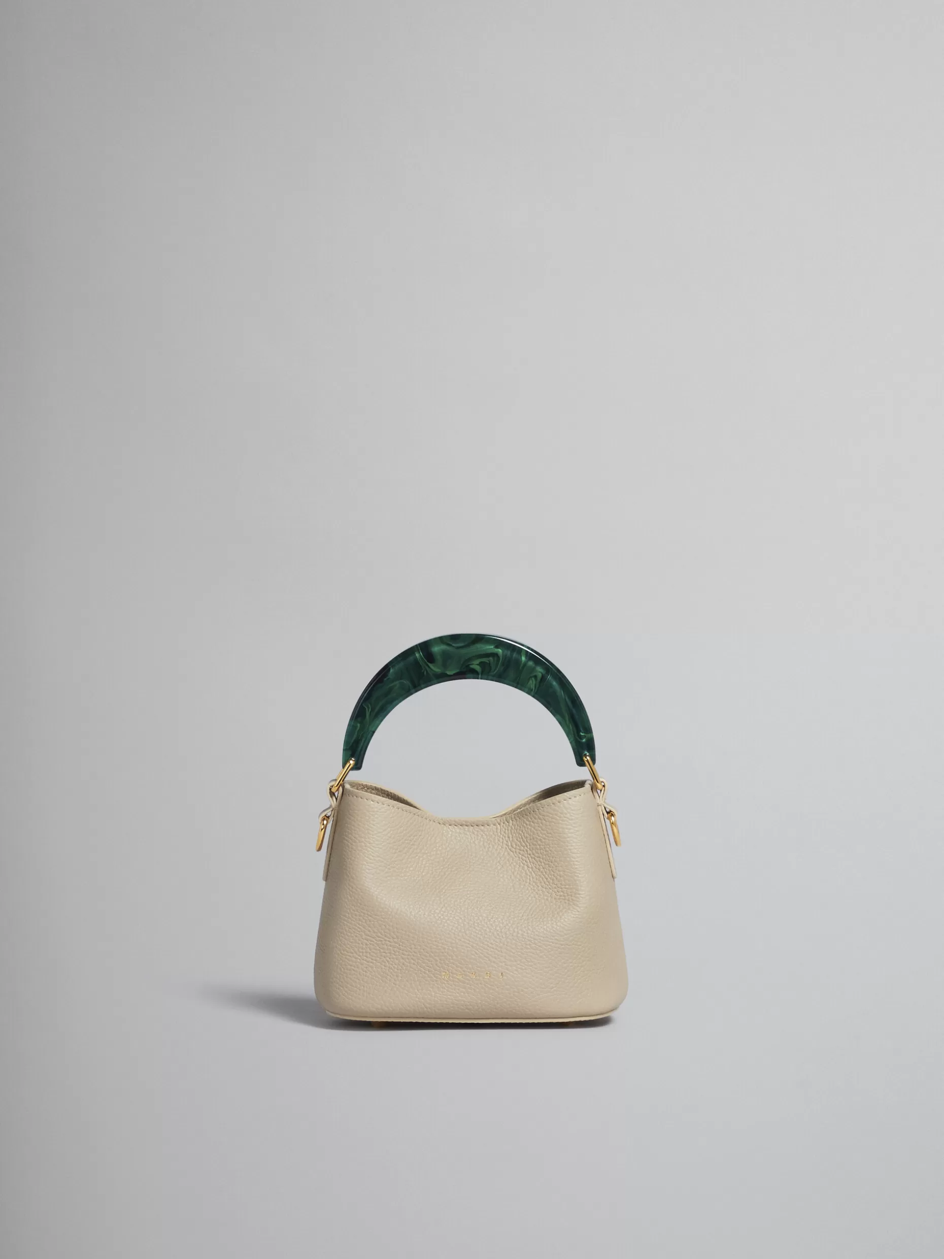 Women Marni Venice Mini Bucket Bag In Beige Leather