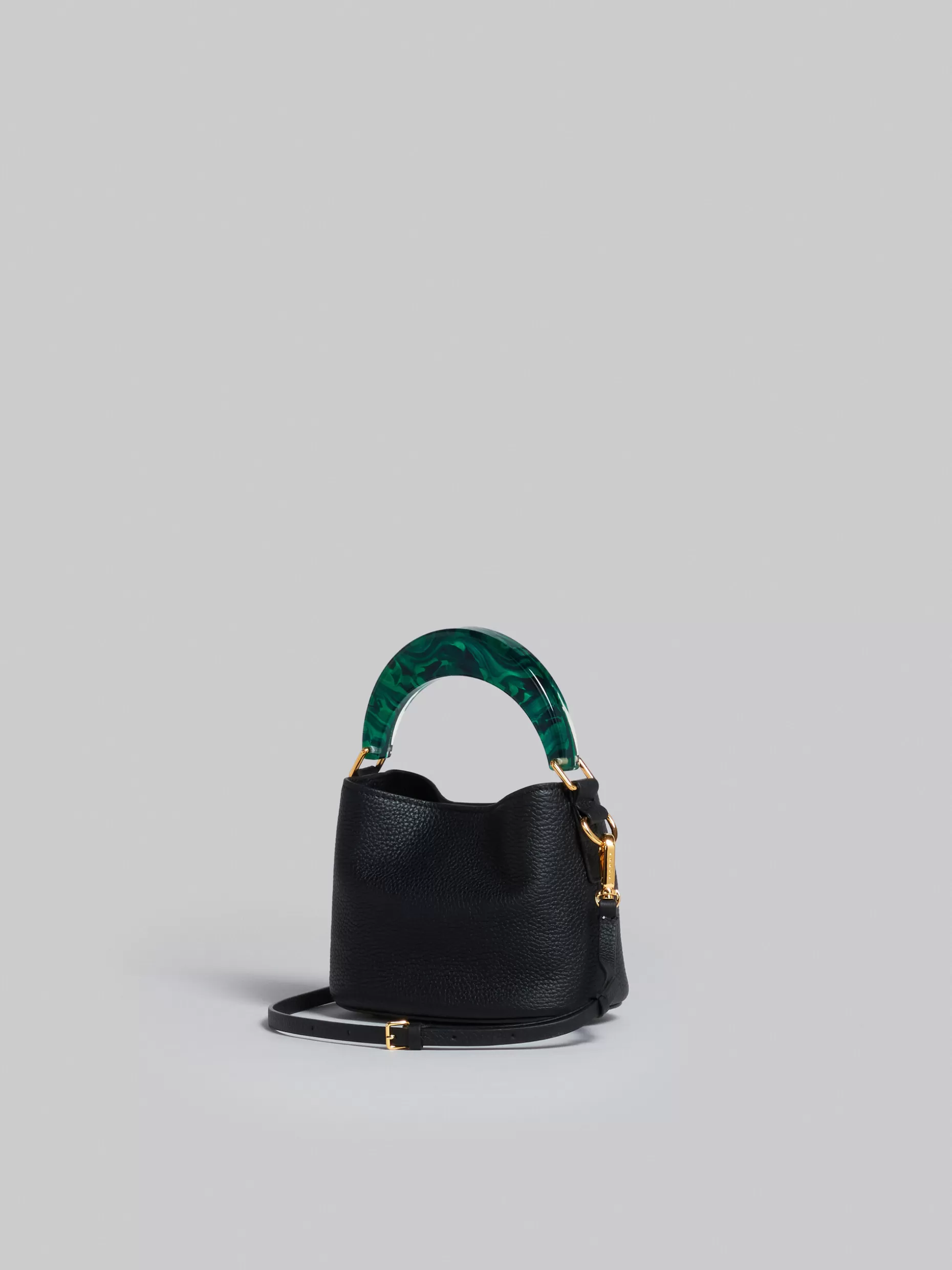 Women Marni Venice Mini Bucket Bag In Black Leather