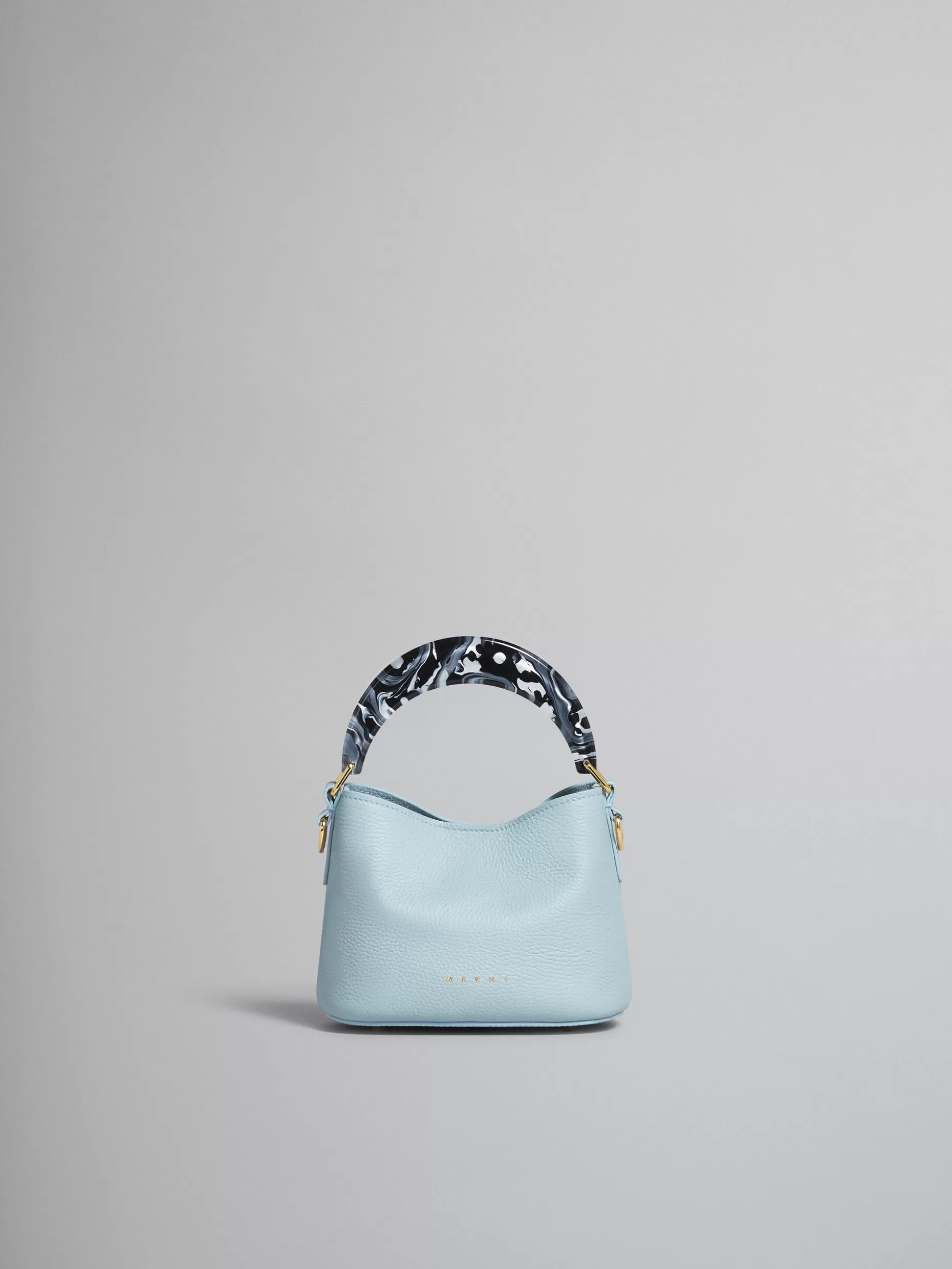 Women Marni Venice Mini Bucket Bag In Light Blue Leather