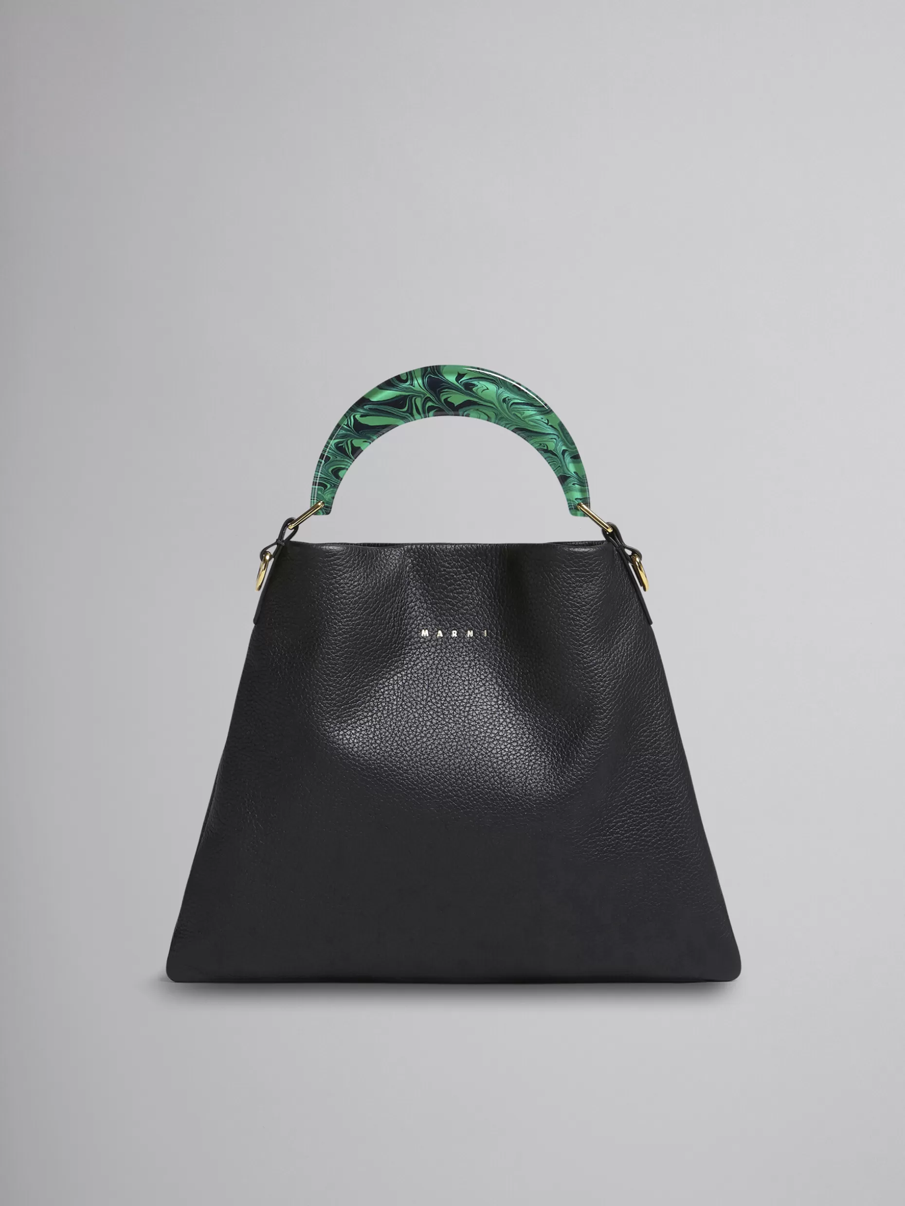 Women Marni Venice Small Bag In Black Leather