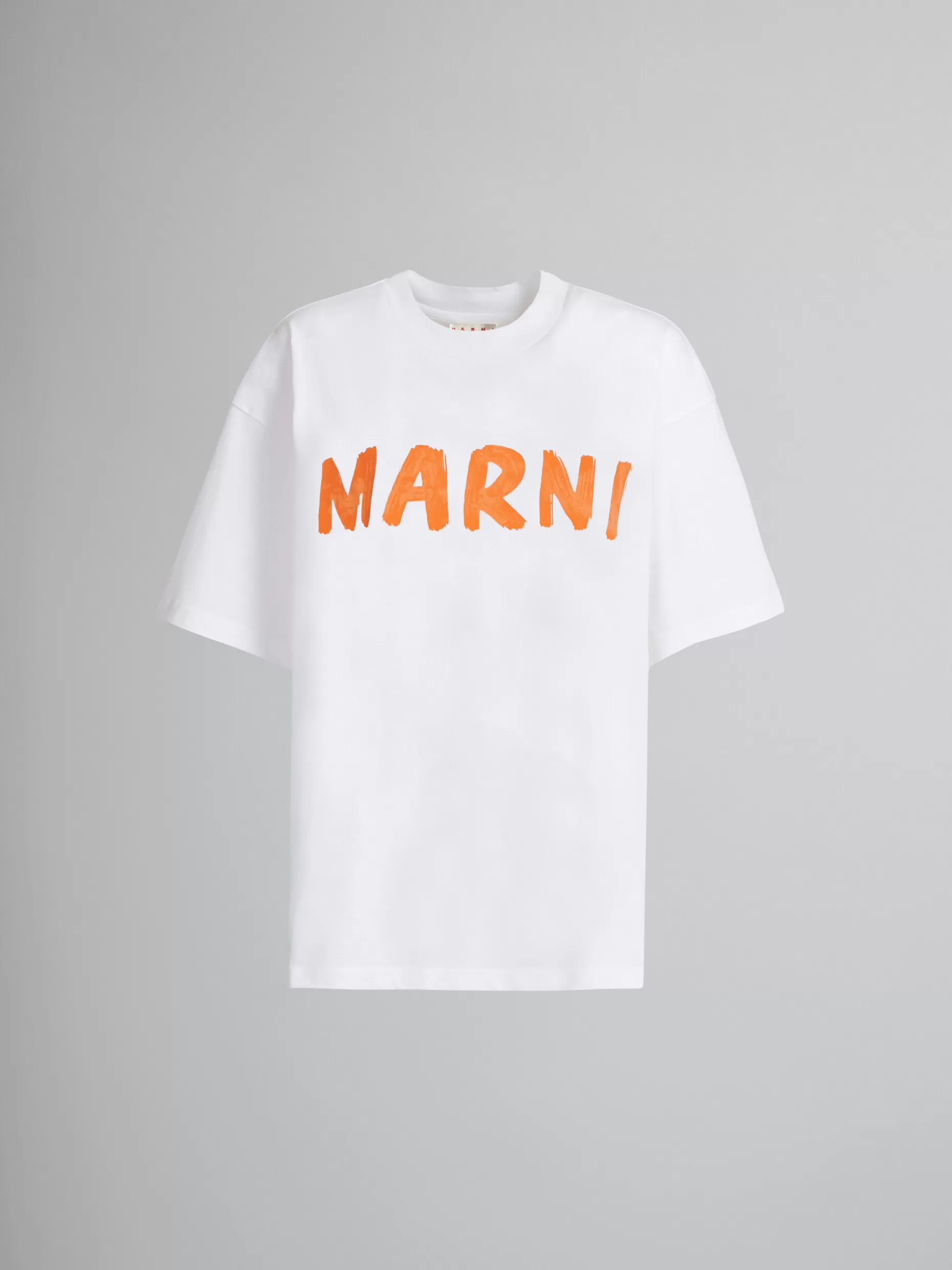 Women Marni White Bio Cotton T-Shirt With Logo