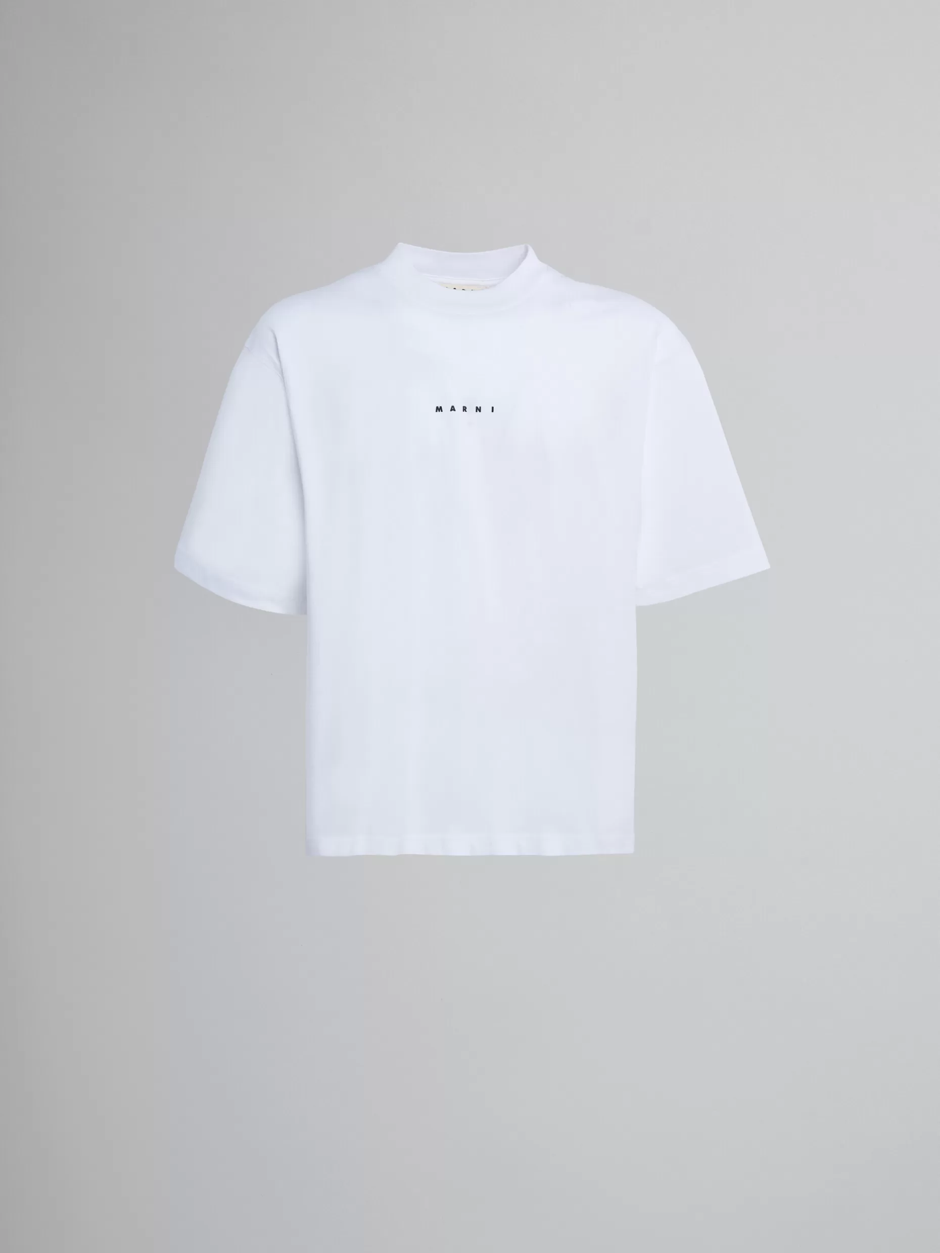 Men Marni White Bio Cotton T-Shirt With Logo