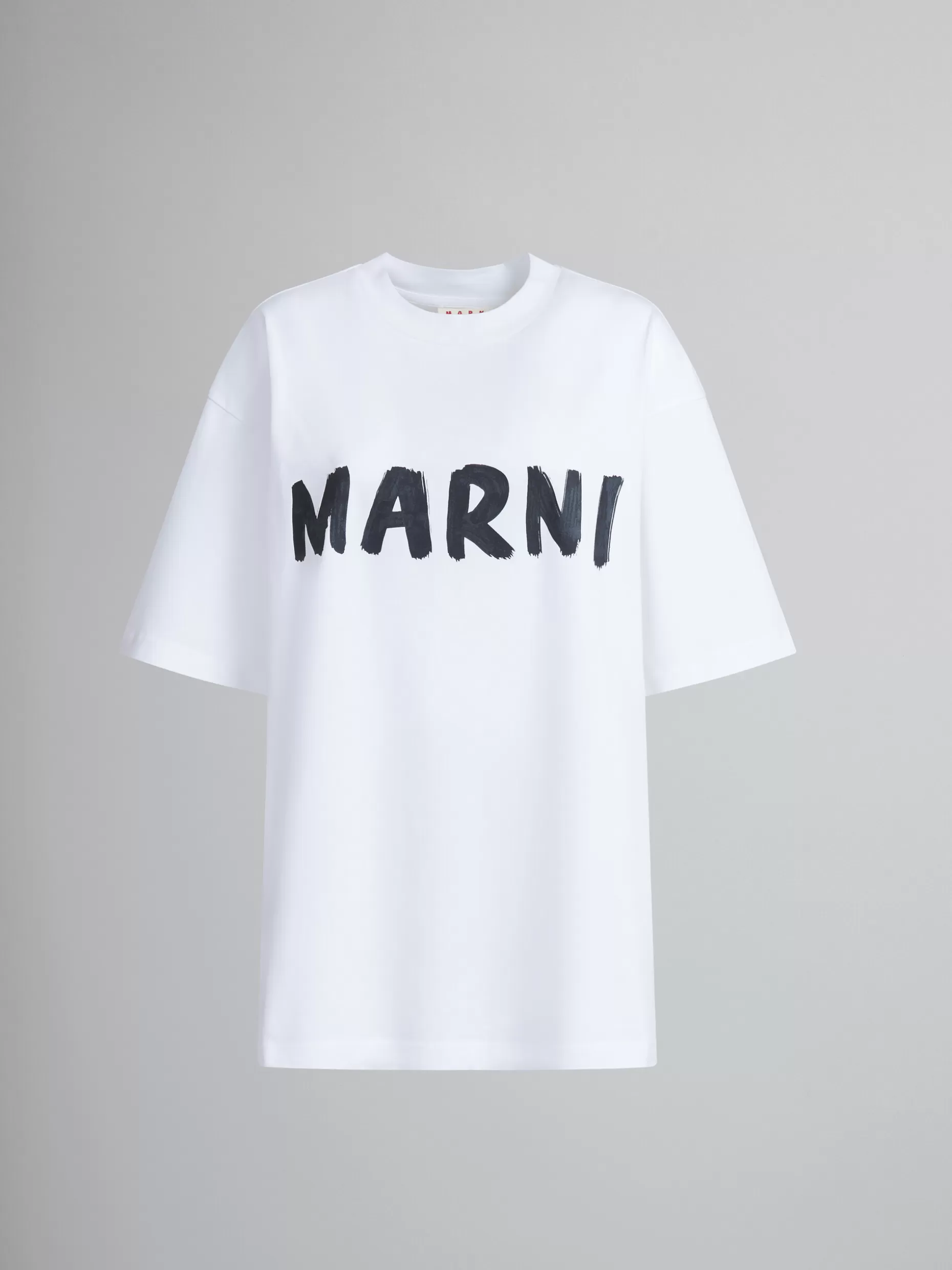 Women Marni White Bio Cotton T-Shirt With Logo