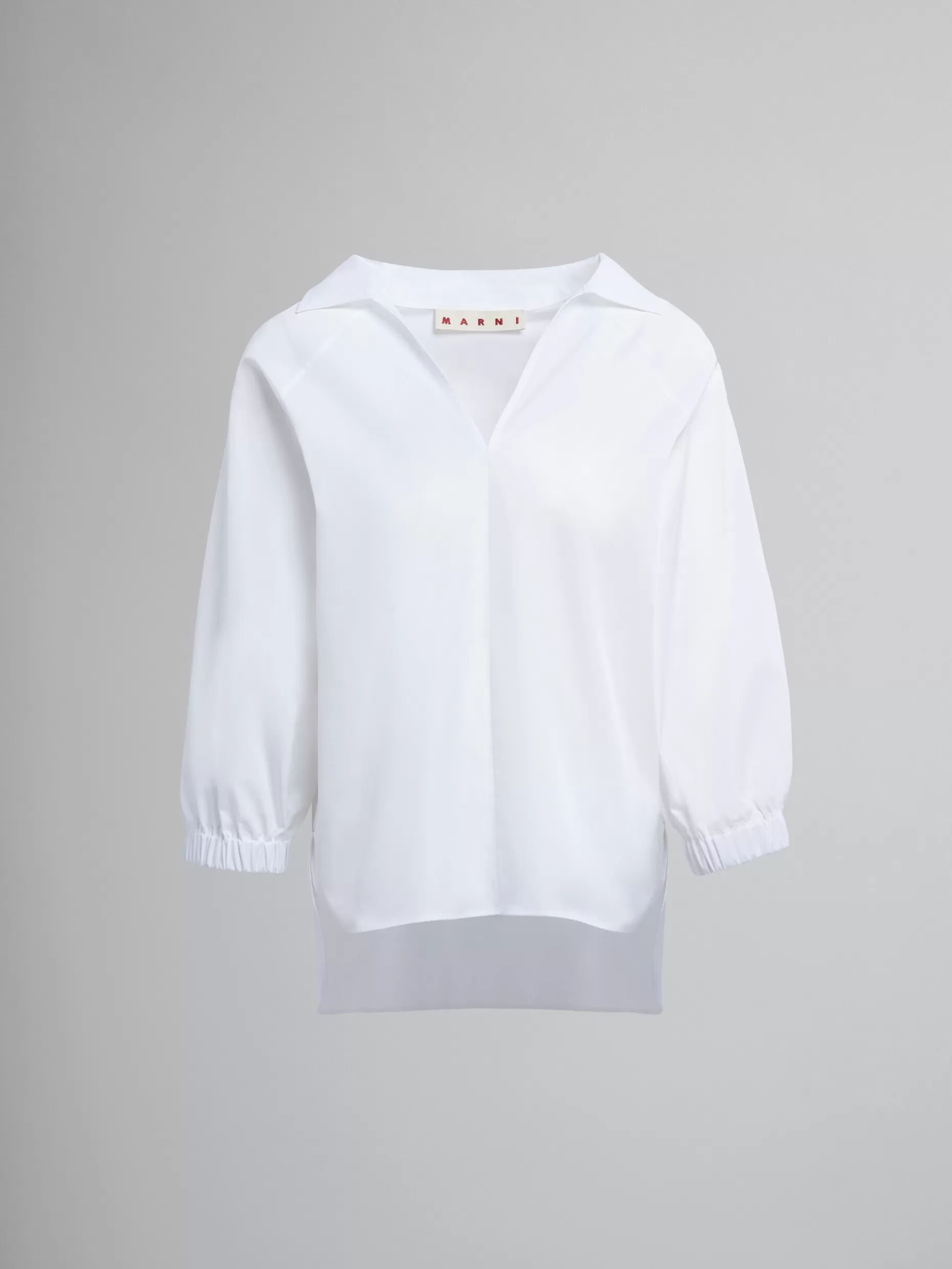 Women Marni White Cotton Poplin Blouse