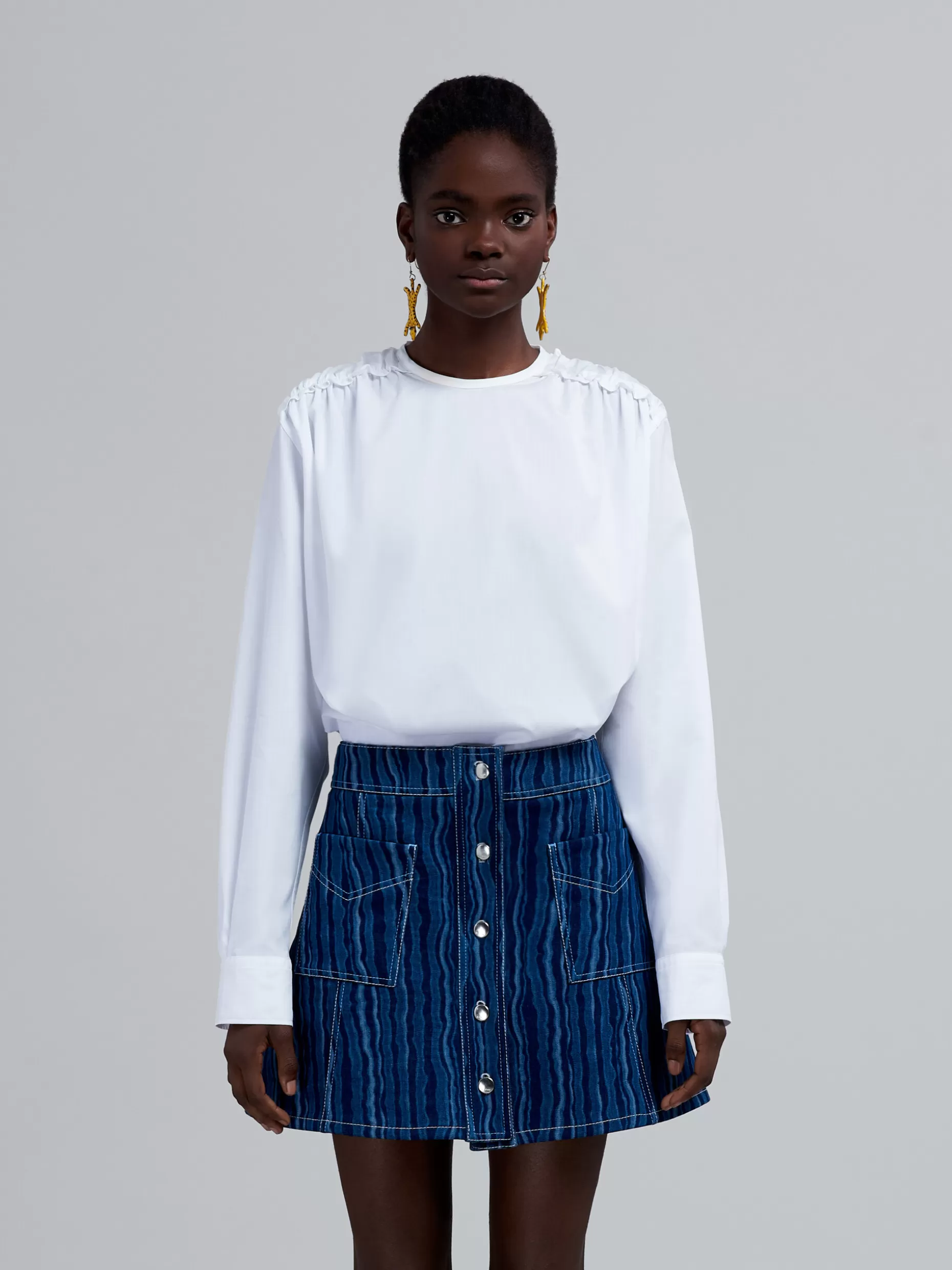 Women Marni White Cotton Poplin Shirt