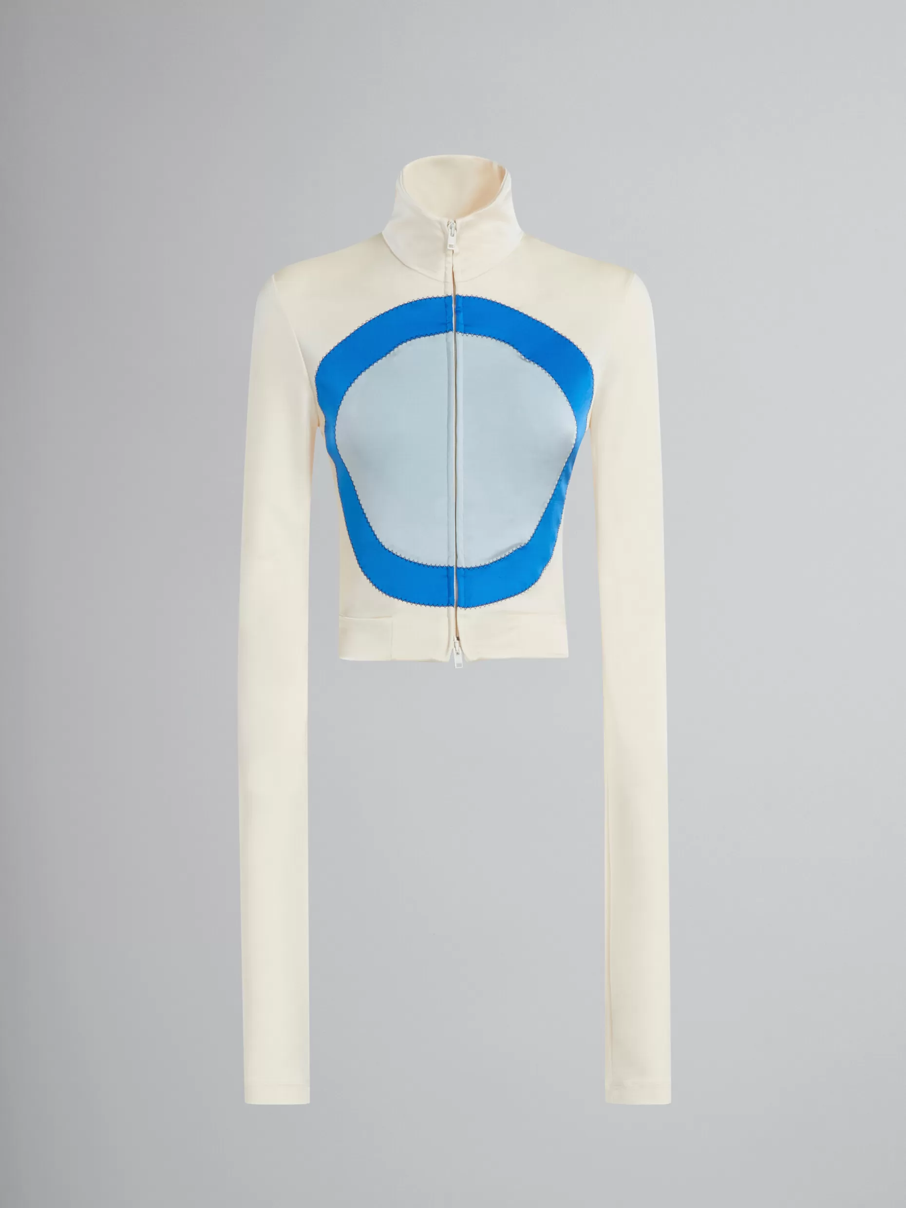 Women Marni White Jersey Jacket With Circle Inlays