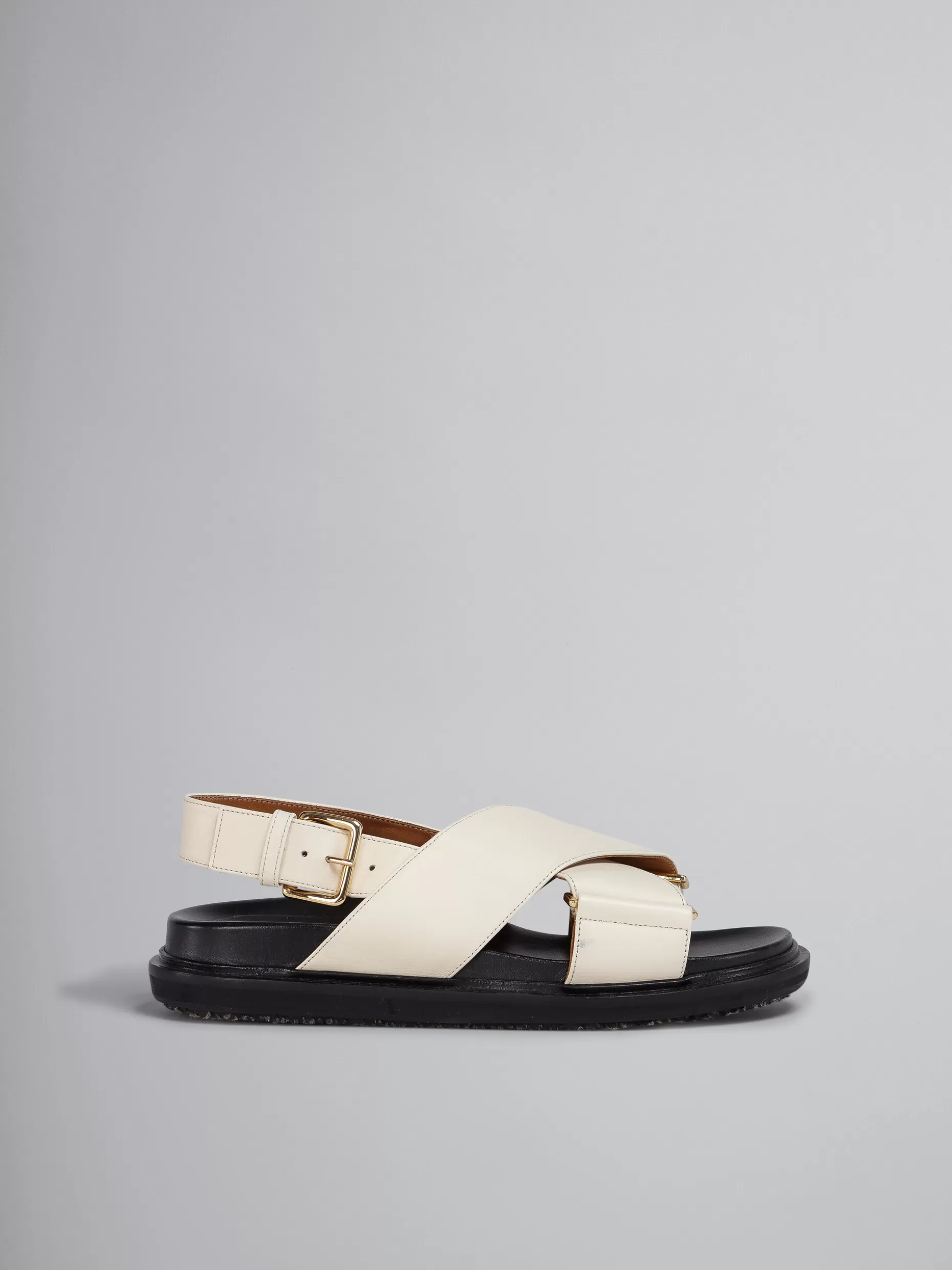 Women Marni White Leather Fussbett