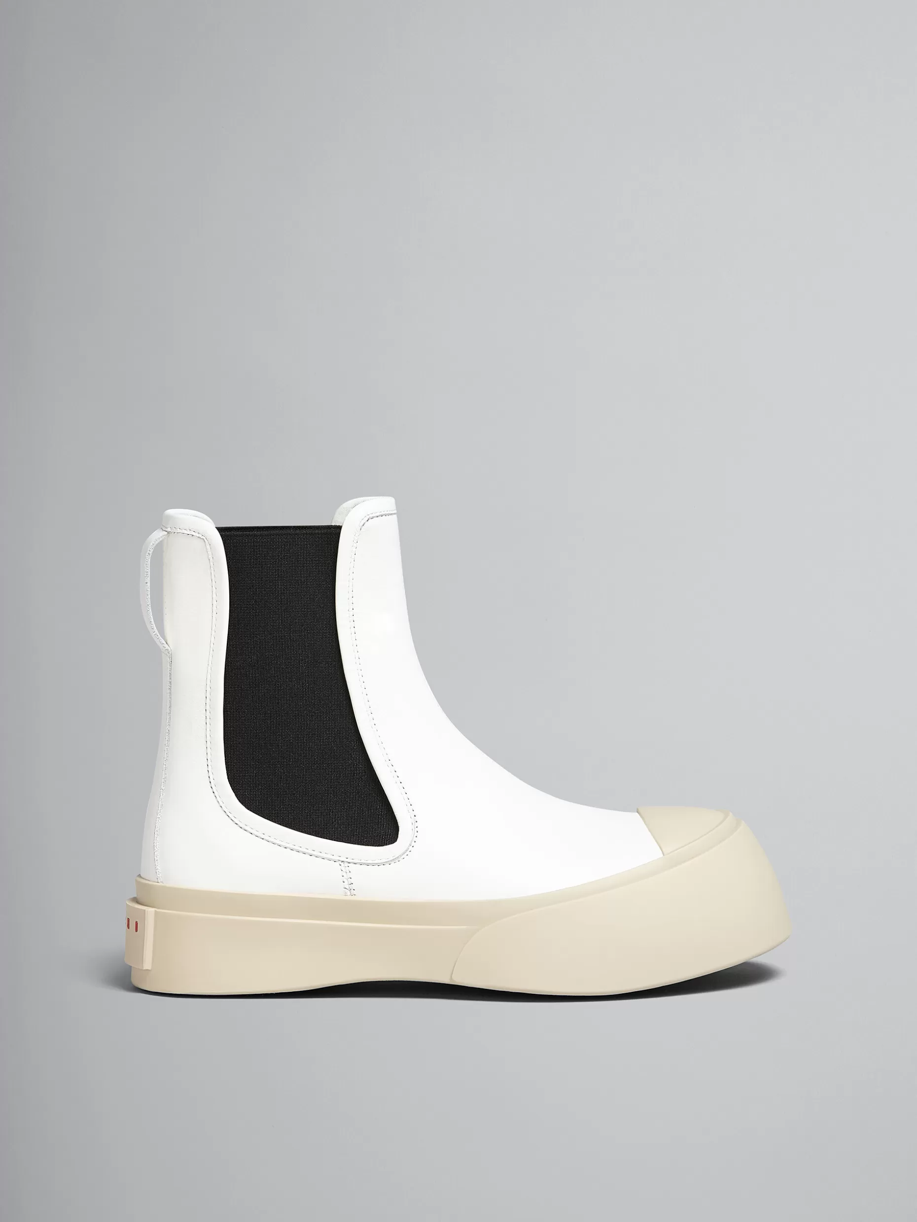 Women Marni White Leather Pablo Chelsea Boot