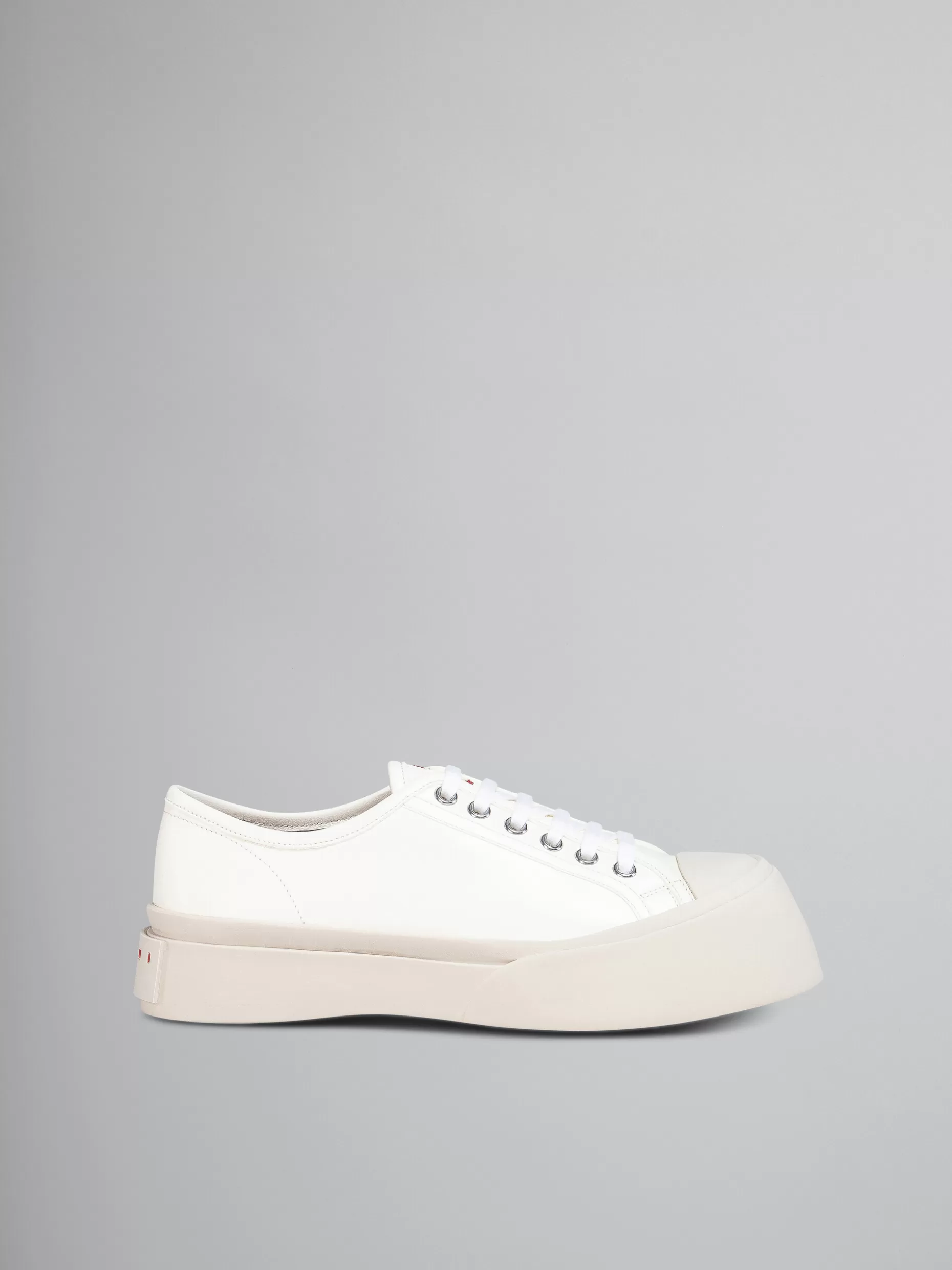 Women Marni White Nappa Leather Pablo Lace-Up Sneaker