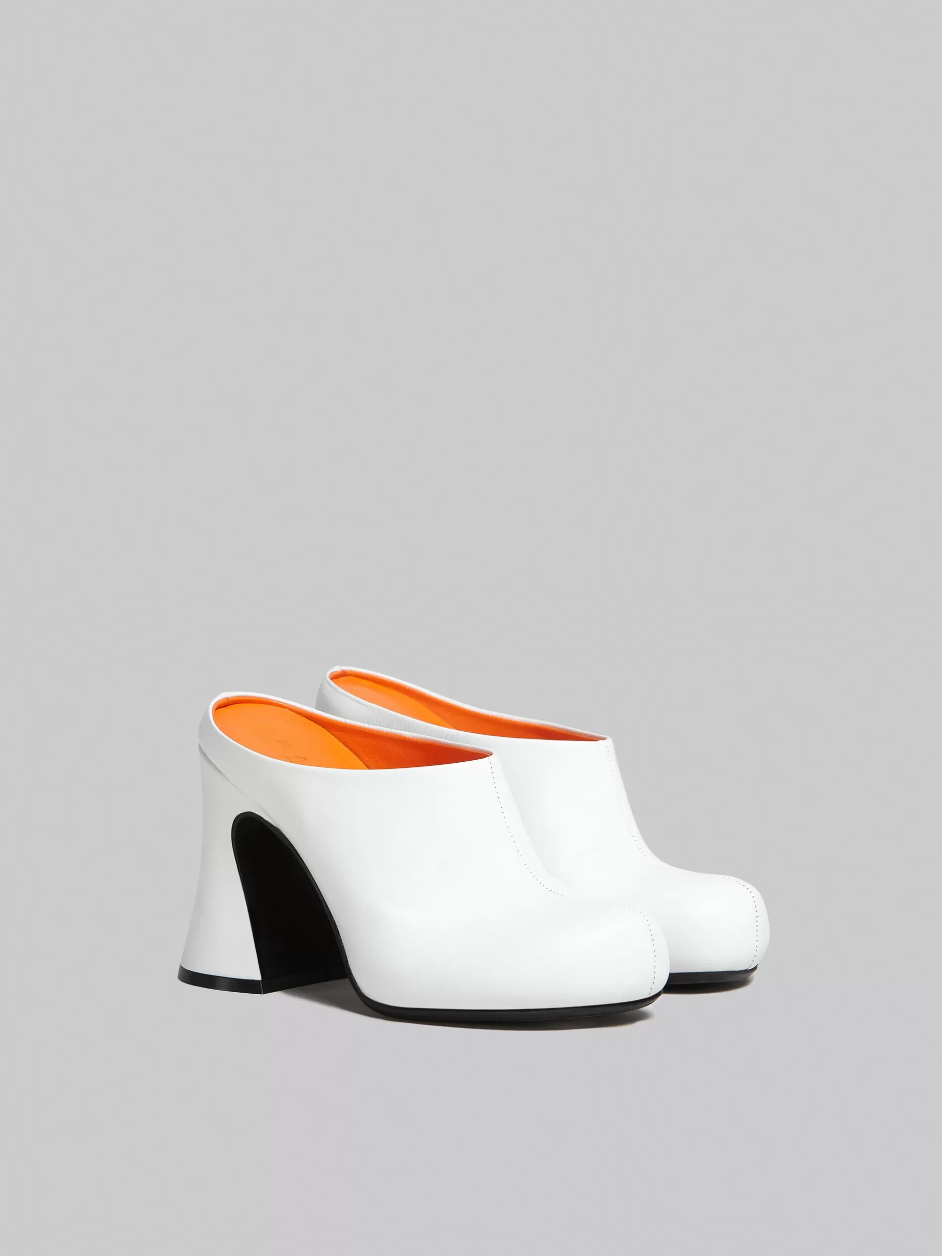 Women Marni White Nappa Leather Sabot