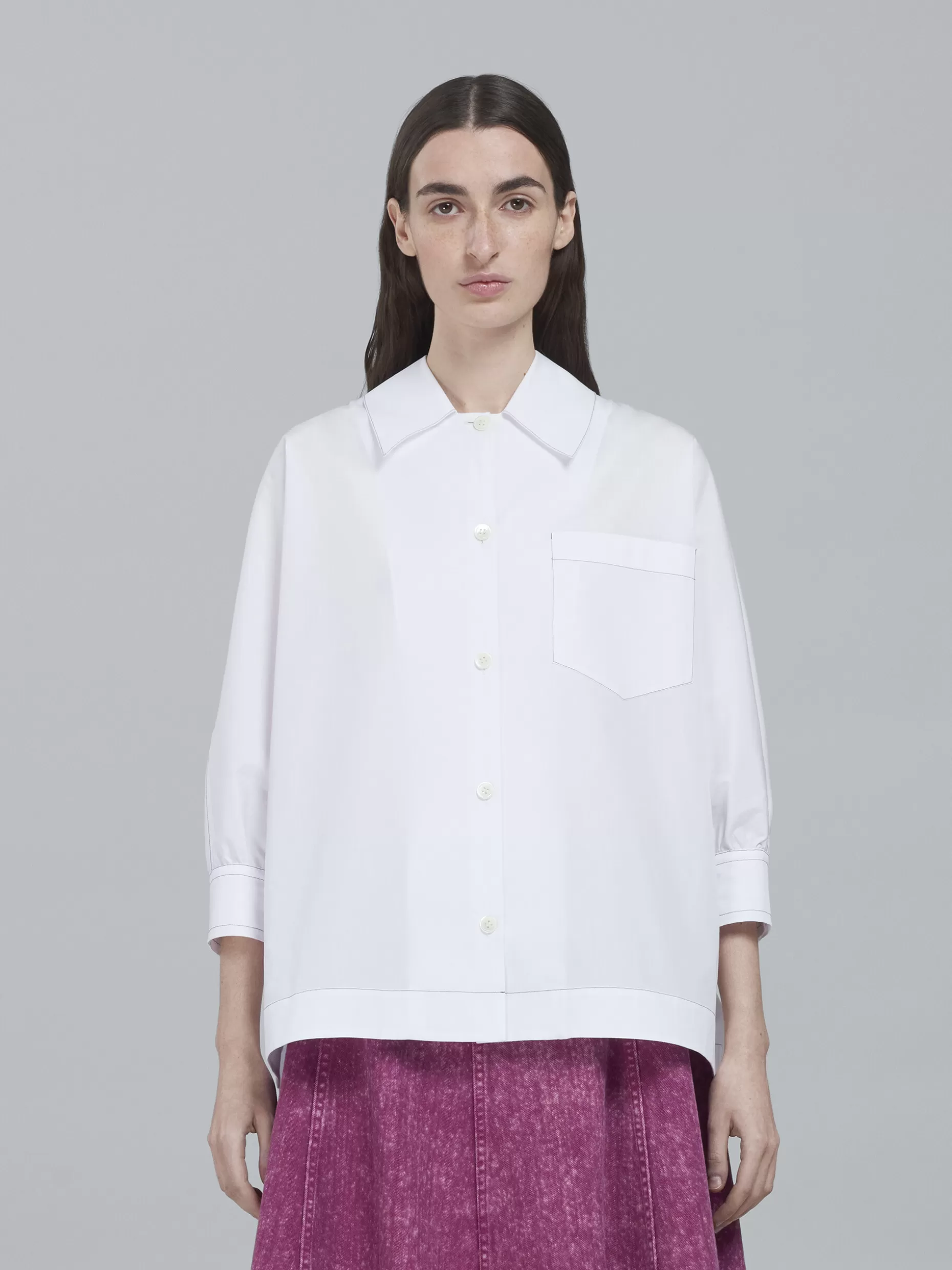 Women Marni White Poplin Shirt