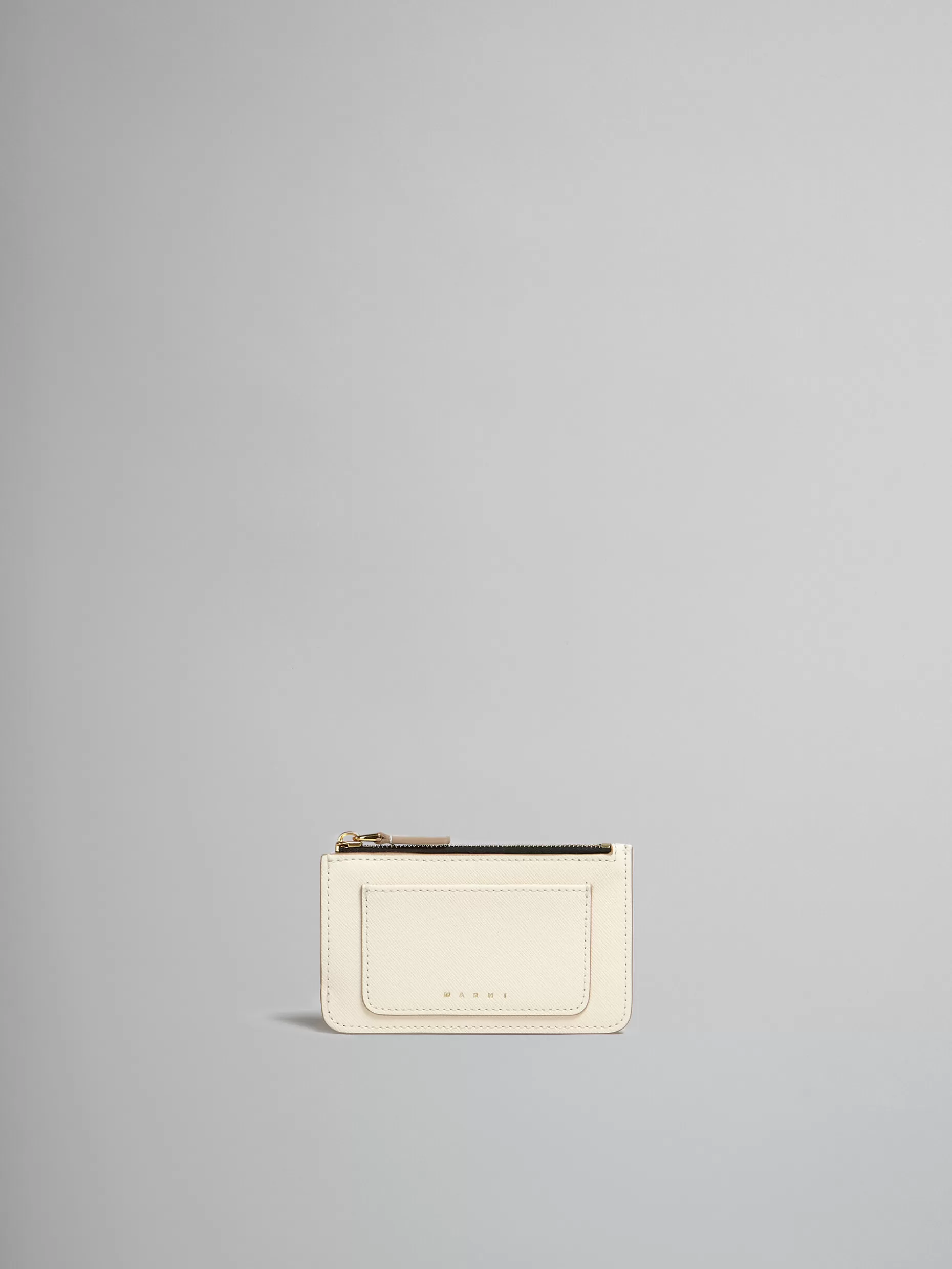 Women Marni White Saffiano Leather Card Case