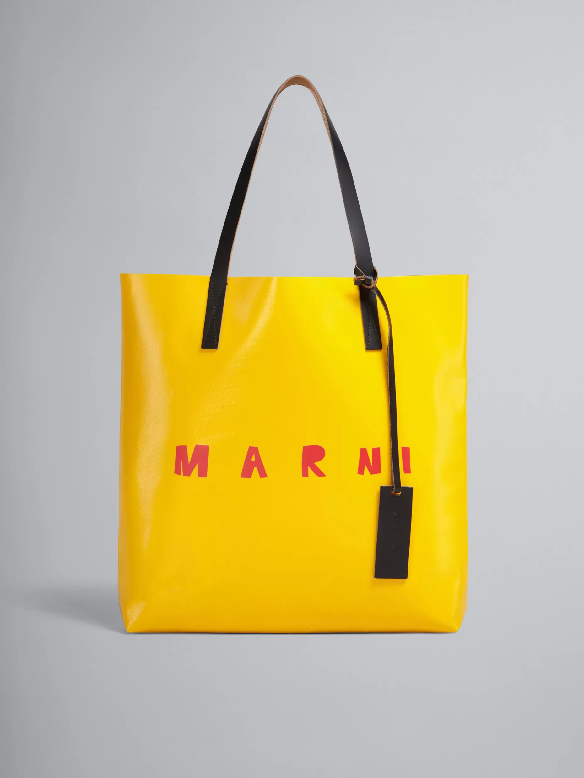 Women Marni Yellow Tribeca Shopping Bag With Logo